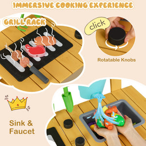 Record Player Stand with Charging Station Turntable Stand with Vinyl Storage-Walnut