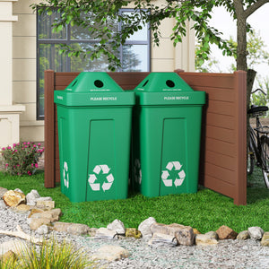 Outdoor PVC Air Conditioner Fence with 20 Inch Long Stakes-Brown