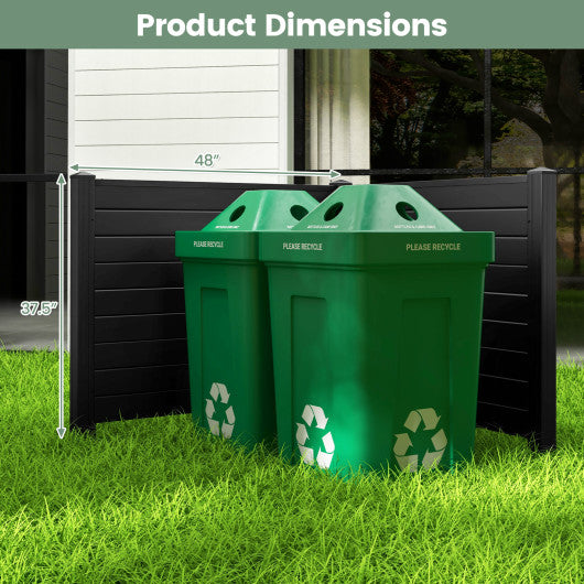 Outdoor PVC Air Conditioner Fence with 20 Inch Long Stakes-Black