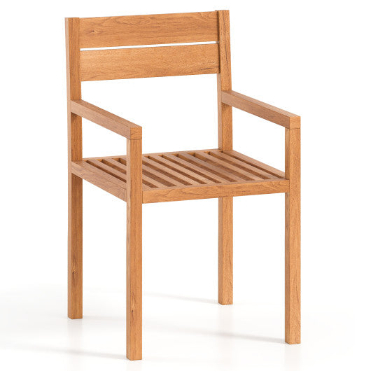 Outdoor Patio Dining Teak Wood Armchair