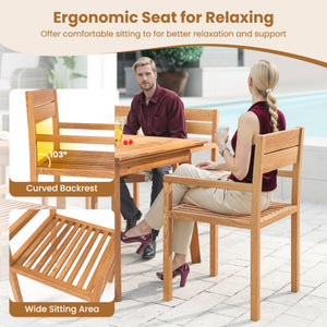 Outdoor Patio Dining Teak Wood Armchair