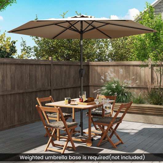 7.5 feet Outdoor Patio Heavy Duty Market Umbrella with Push Button Tilt-Beige