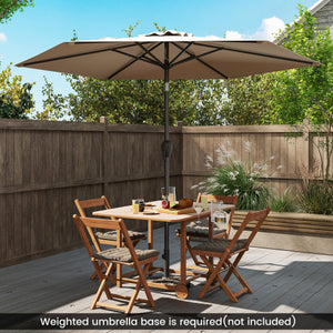 7.5 feet Outdoor Patio Heavy Duty Market Umbrella with Push Button Tilt-Beige