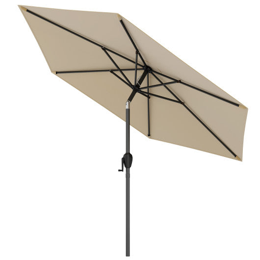 7.5 feet Outdoor Patio Heavy Duty Market Umbrella with Push Button Tilt-Beige