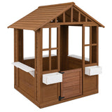 Outdoor Playhouse with Serving Stations and Door for 2+ Years Old