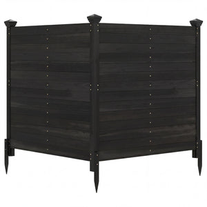 Outdoor Privacy Air Conditioner Fence for Outside and Backyard-Black