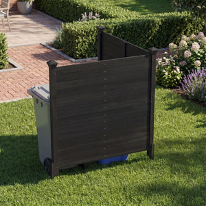 Outdoor Privacy Air Conditioner Fence for Outside and Backyard-Black