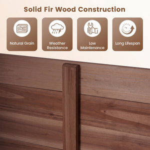 Outdoor Privacy Air Conditioner Fence for Outside and Backyard-Brown