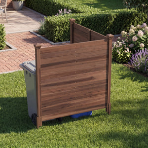 Outdoor Privacy Air Conditioner Fence for Outside and Backyard-Brown