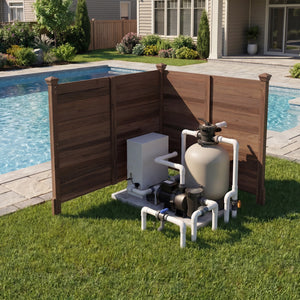 Outdoor Privacy Air Conditioner Fence for Outside and Backyard-Brown