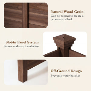 Outdoor Privacy Air Conditioner Fence for Outside and Backyard-Brown
