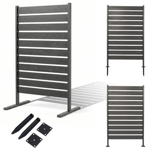 Outdoor Privacy Screen Fence for Backyard Pool Lawn-Gray
