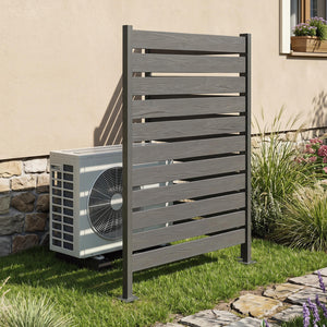 Outdoor Privacy Screen Fence for Backyard Pool Lawn-Gray