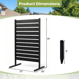 Outdoor Privacy Screen Fence for Backyard Pool Lawn-Black