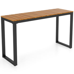 Outdoor Rectangle Console Table with Long-Lasting WPC Tabletop