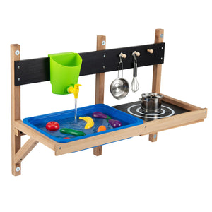 Outdoor Wall Mounted Mud Kitchen for Kids Ages 3+