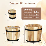 Outdoor Wooden Planter Box with Drainage Holes Set of 3