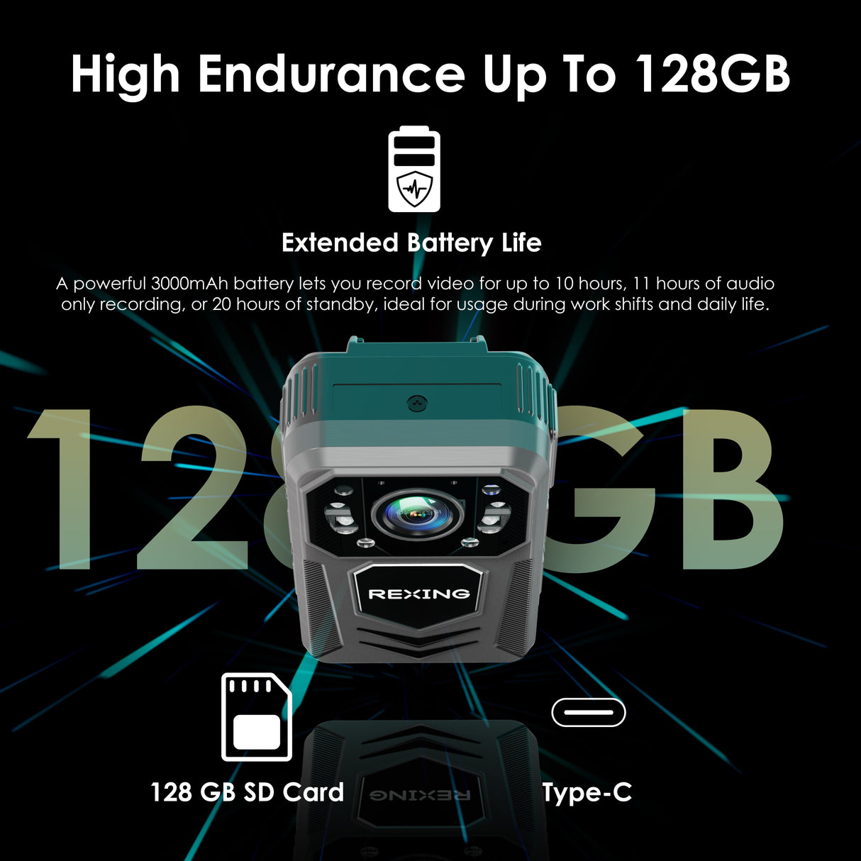 Rexing P3 Mini FHD Body Camera 1080p