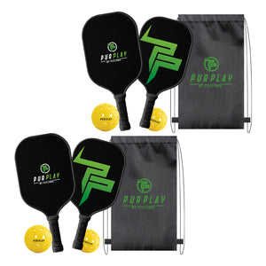 Pursonic The Ultimate Pickleball High Performance Set –4 Paddles, 4 Balls & 2 Carry Bag by Pursonic