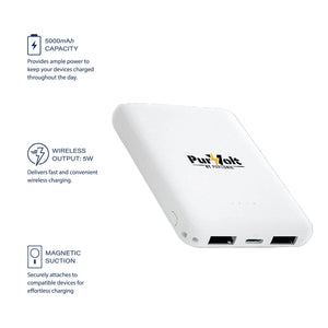 Pursonic Electric Plush Heated Poncho Shawl & Ultra-Compact Power Bank