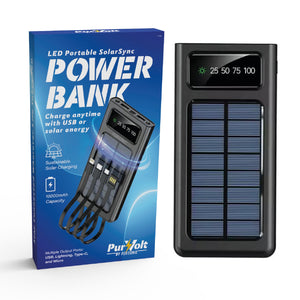 LED Portable Solarsync Power Bank – PoLED Portable Solarsync Power Bank – Power Anytime, Anywherewer Anytime, Anywhere by Pursonic