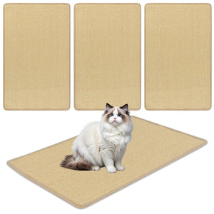 4 Pieces Cat Scratcher Mat Set 32  x 20 Inch Pads for Cats