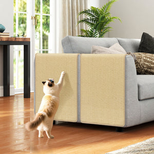 4 Pieces Cat Scratcher Mat Set 32  x 20 Inch Pads for Cats