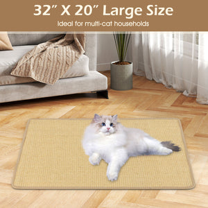 4 Pieces Cat Scratcher Mat Set 32  x 20 Inch Pads for Cats