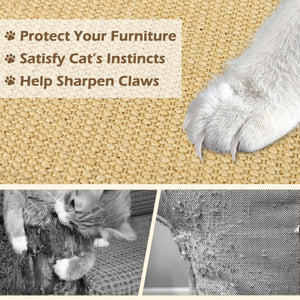 4 Pieces Cat Scratcher Mat Set 32  x 20 Inch Pads for Cats