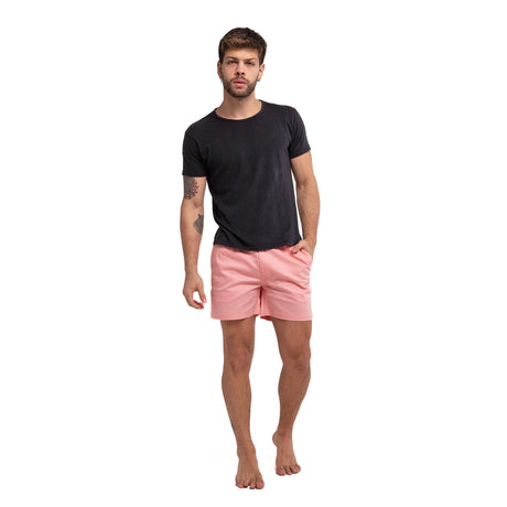 PINK COTTON STRETCH SHORTS