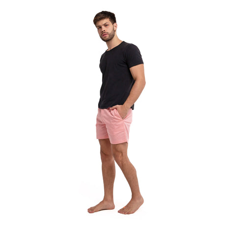 PINK COTTON STRETCH SHORTS