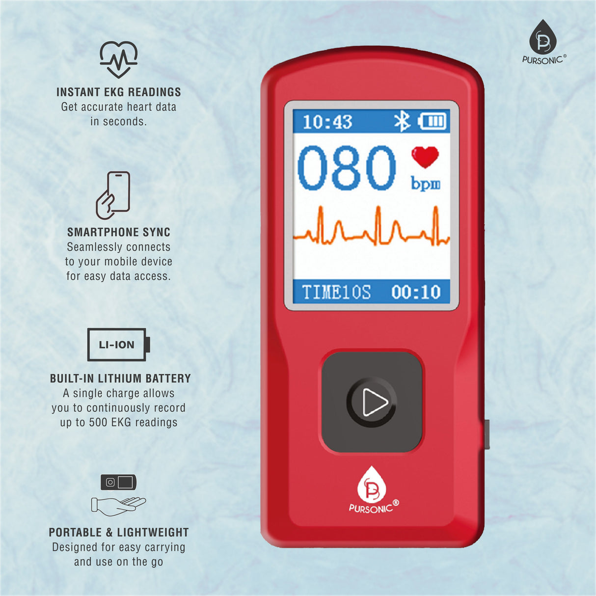 Rechargeable EKG Monitor by Pursonic