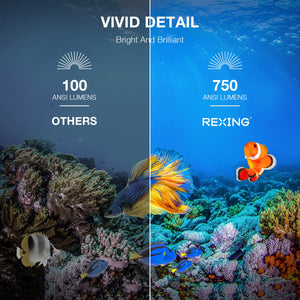 REXING PRD615 Smart Home Projector 750 ANSI Lumens HD