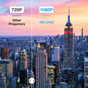 REXING PRD615 Smart Home Projector 750 ANSI Lumens HD