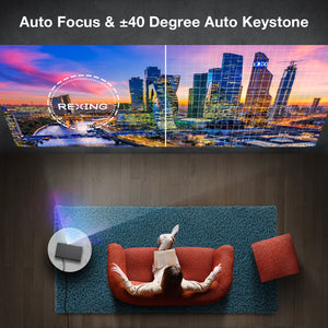 REXING PRD615 Smart Home Projector 750 ANSI Lumens HD