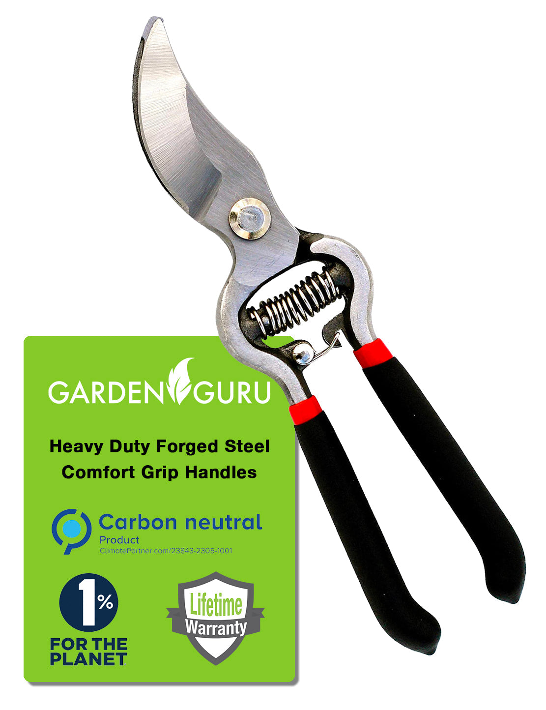 Indestructible Bypass Pruners (Black) by Garden Guru