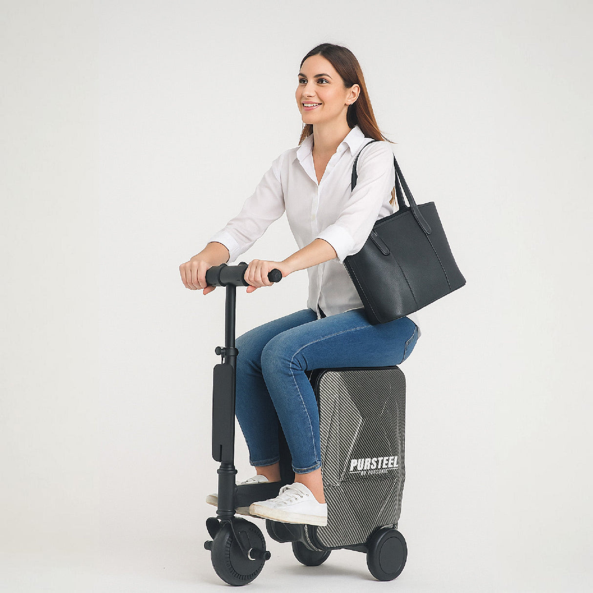 Pursteel Electric Ride-On Luggage – Smart Travel with Speed, Storage & Style by Pursonic