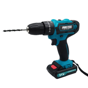 Pursonic 21V Rechargeable Cordless Drill 24 Piece Set – Compact Power for Home & DIY Projects