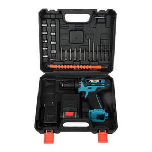 Pursonic 21V Rechargeable Cordless Drill 24 Piece Set – Compact Power for Home & DIY Projects