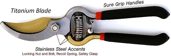 Titanium Bypass Pruner by Garden Guru