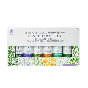 6 Pack of 100% Pure Essential Aromatherapy Oils by Pursonic