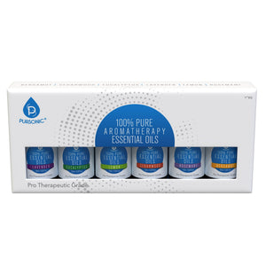6 Pack of 100% Pure Essential Aromatherapy Oils by Pursonic