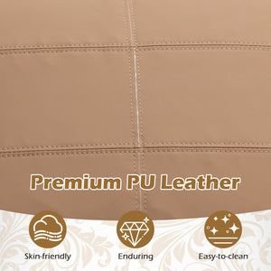 PU Leather Modern Accent Chair with Removable Seat Cushion-Brown