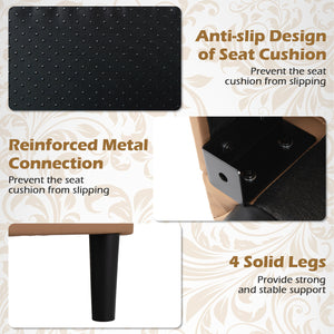 PU Leather Modern Accent Chair with Removable Seat Cushion-Brown