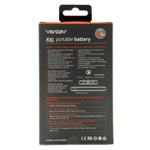 Ventev Portable Battery PD 10,000 mAh by Ventev