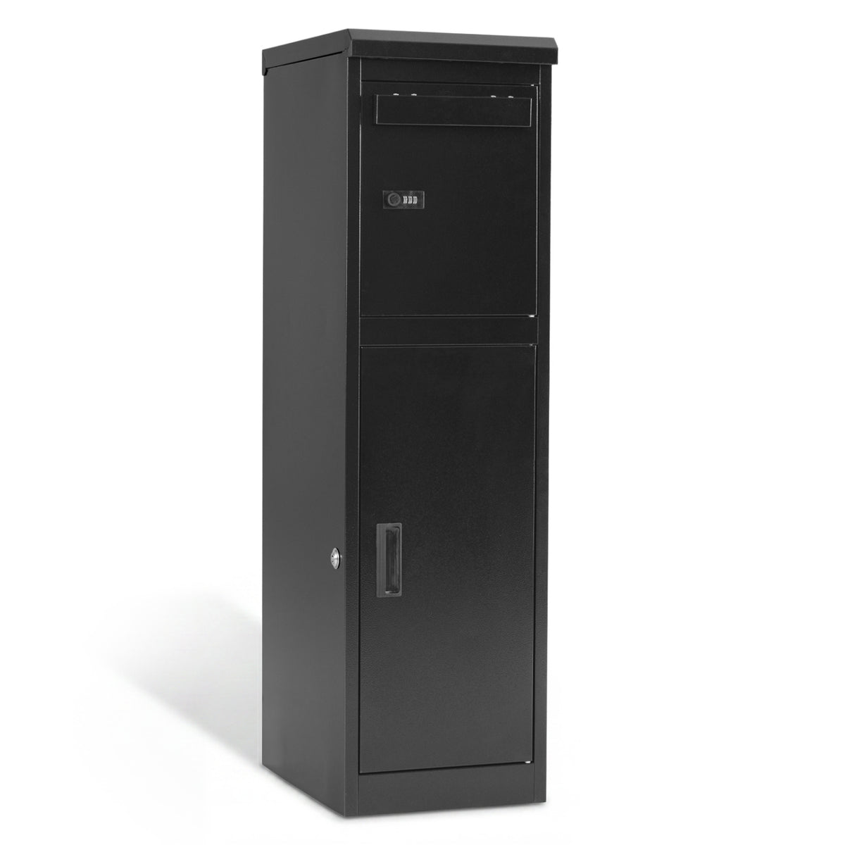 Package Delivery Box for Outside with Lockable Doors Coded Lock-Black