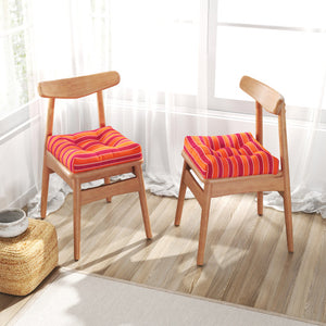 21 Inch x 21 Inch Patio Chair Seat Cushion Pads for Indoor and Outdoor-Orange