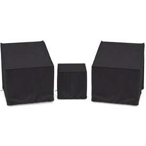 Patio Furniture Covers Waterproof Outdoor Conversation Covers for 3 Pieces Bistro Set-Black