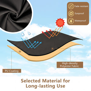 Patio Furniture Covers Waterproof Outdoor Conversation Covers for 3 Pieces Bistro Set-Black