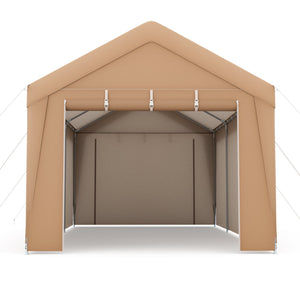 10 x 20 Feet Portable Garage Tent Carport with Galvanized Steel Frame-with Sidewall by DirectDeals